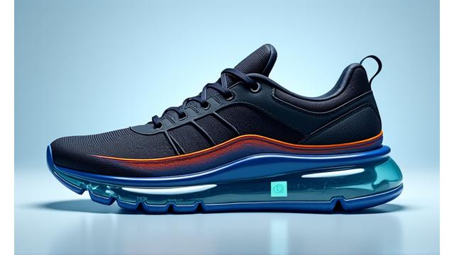 Cross-section view of a sneaker showing extra depth construction and a removable insole, ready to accommodate custom orthotics.