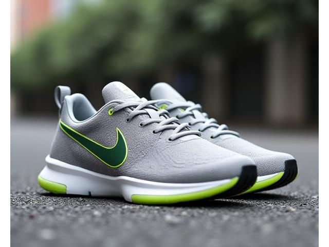 Urban Flex Training Shoe in neutral grey and green accents
