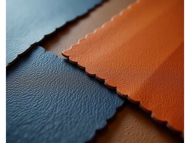Close-up of premium leather material swatch
