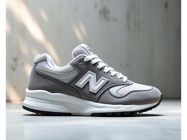 New Balance 990v6 'Grey Day' sneakers from side angle, showcasing texture