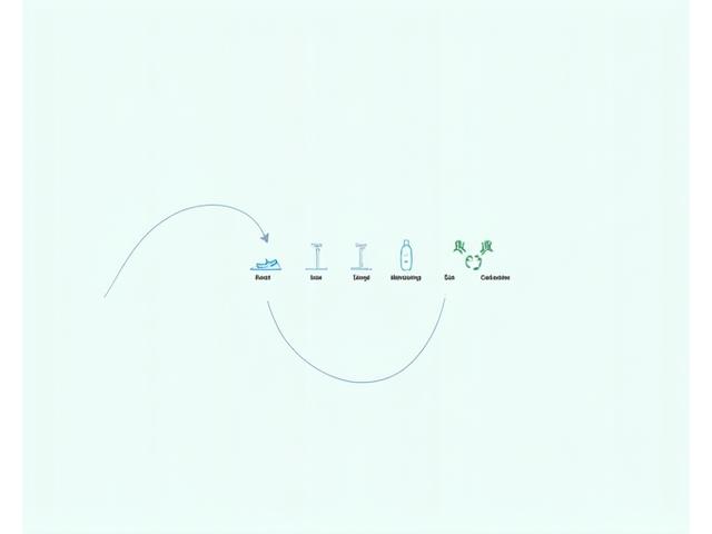 Infographic showing a clear, circular lifecycle of a shoe: design, manufacturing, use, repair, collection, recycling.